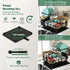 CARLA HOME 2 tier Dish Drying Rack with Drainboard & Utensil Holder for Kitchen (Black)