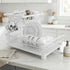 CARLA HOME 2 tier Dish Drying Rack with Drainboard & Utensil Holder for Kitchen (White)