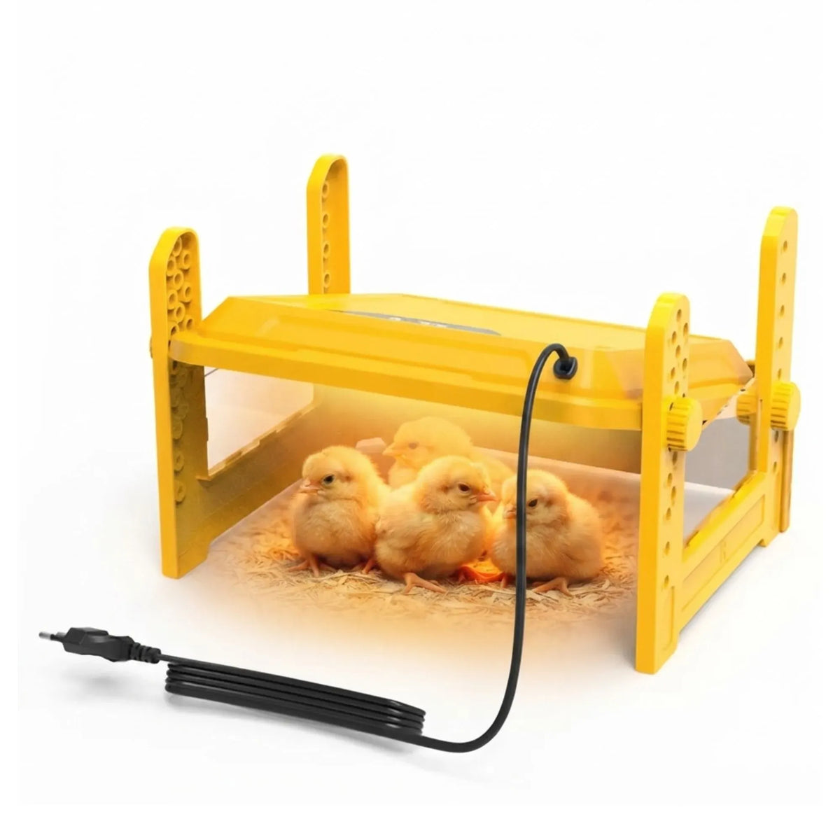 Upgraded Chick Brooder Heating Plate - Adjustable Height - Yellow - Chicken Heater