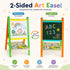Kids Art Easel, Double-Sided Chalkboard Whiteboard, Multicolour