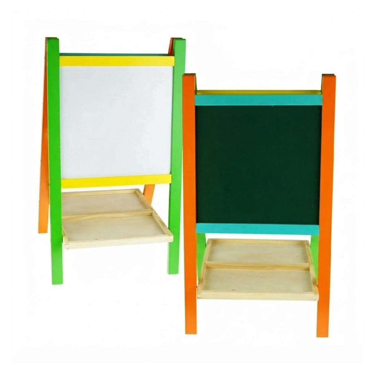 Kids Art Easel, Double-Sided Chalkboard Whiteboard, Multicolour