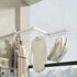 3-Fold Wall Mounted Clothes Drying Rack, Laundry Space Saver, White