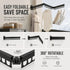 CARLA HOME 3-Fold Wall Mounted Clothes Drying Rack 104.5cm, Laundry Airer, Black