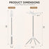 Folding Clothes Drying Rack, 3 Rotatable Arms, Stainless Steel
