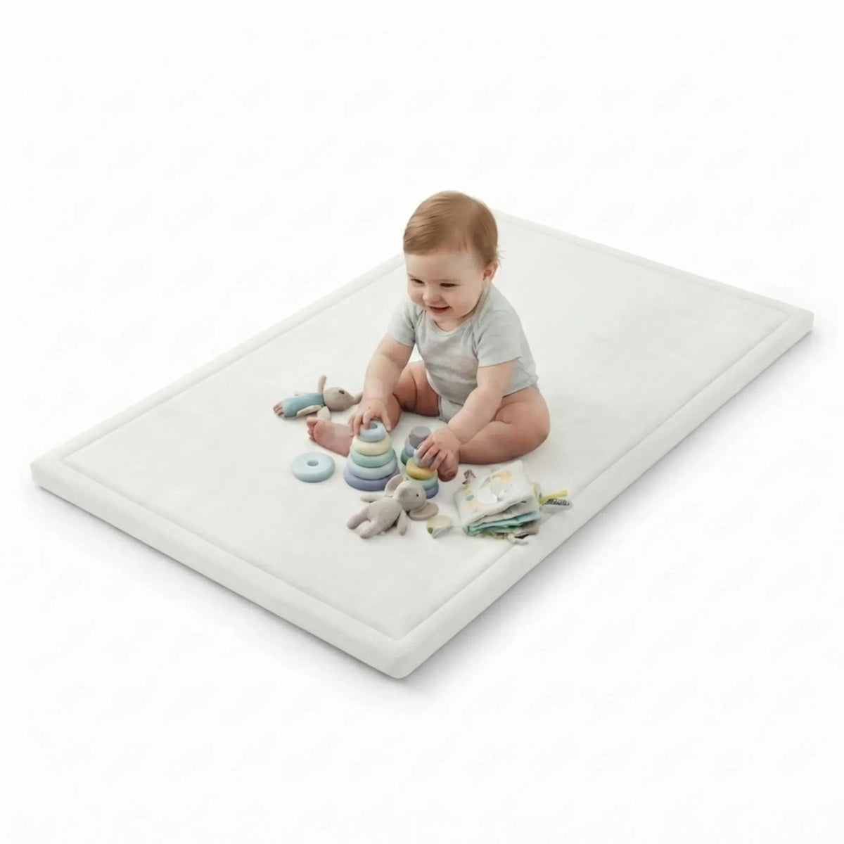 Baby Play Mat 150x200cm, Thick Foam Crawling Mat, Infants, White
