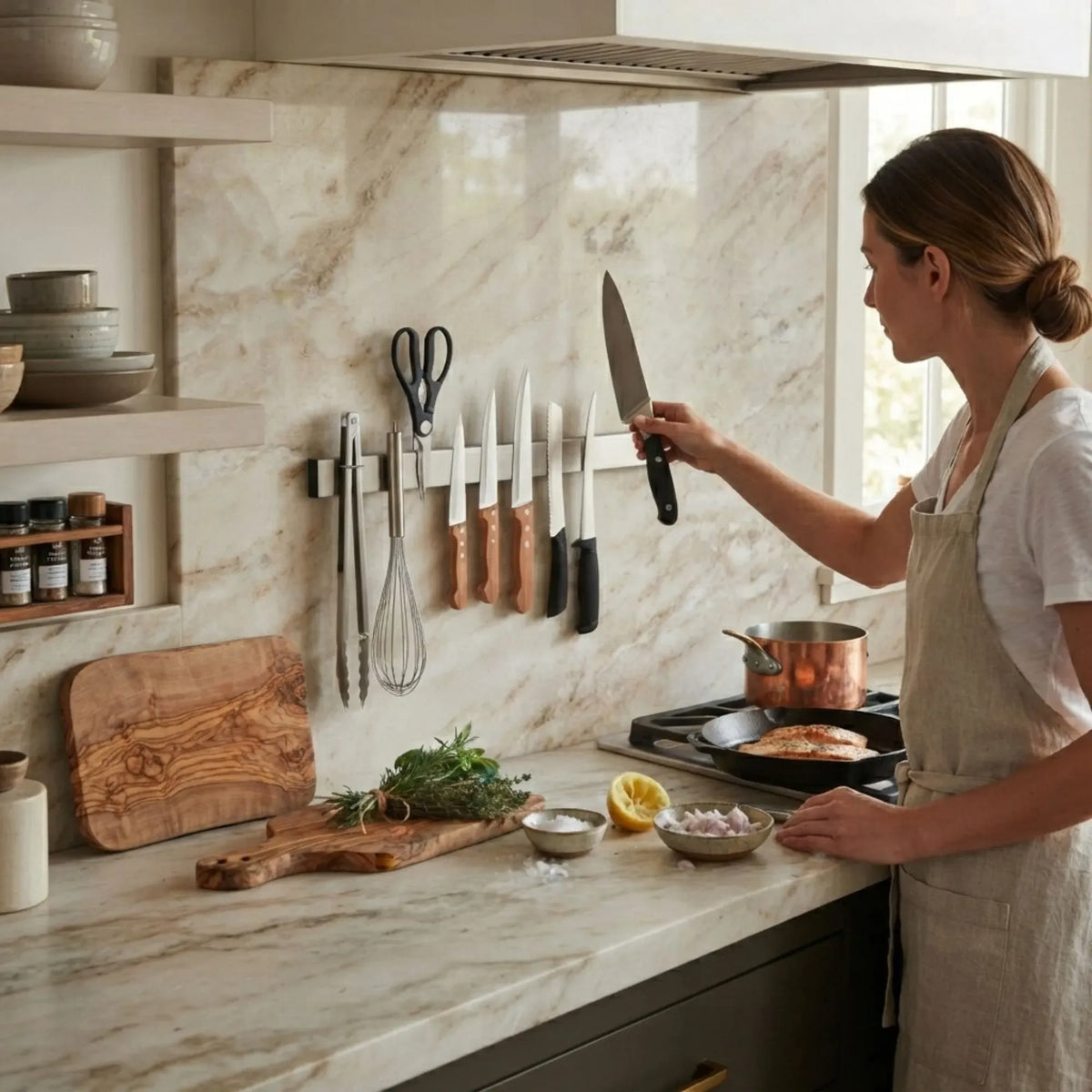 Magnetic Knife Strip 50cm, Premium Stainless Steel Wall Rack Kitchen