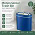 7L Automatic Trash Bin with Lid, Motion Sensor Garbage Can Blue