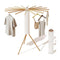 CARLA HOME Tripod Clothes Drying Rack, 16 Wooden Rod Foldable Airer, White