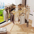 CARLA HOME Tripod Clothes Drying Rack, 16 Wooden Rod Foldable Airer, White