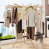 CARLA HOME Tripod Clothes Drying Rack, 16 Wooden Rod Foldable Airer, White