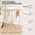 CARLA HOME Tripod Clothes Drying Rack, 16 Wooden Rod Foldable Airer, White