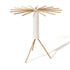 CARLA HOME Tripod Clothes Drying Rack, 16 Wooden Rod Foldable Airer, White