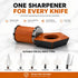 CARLA HOME Rolling Knife Sharpener Kit, 5 Angle Magnetic Holder, 3 Grit Discs