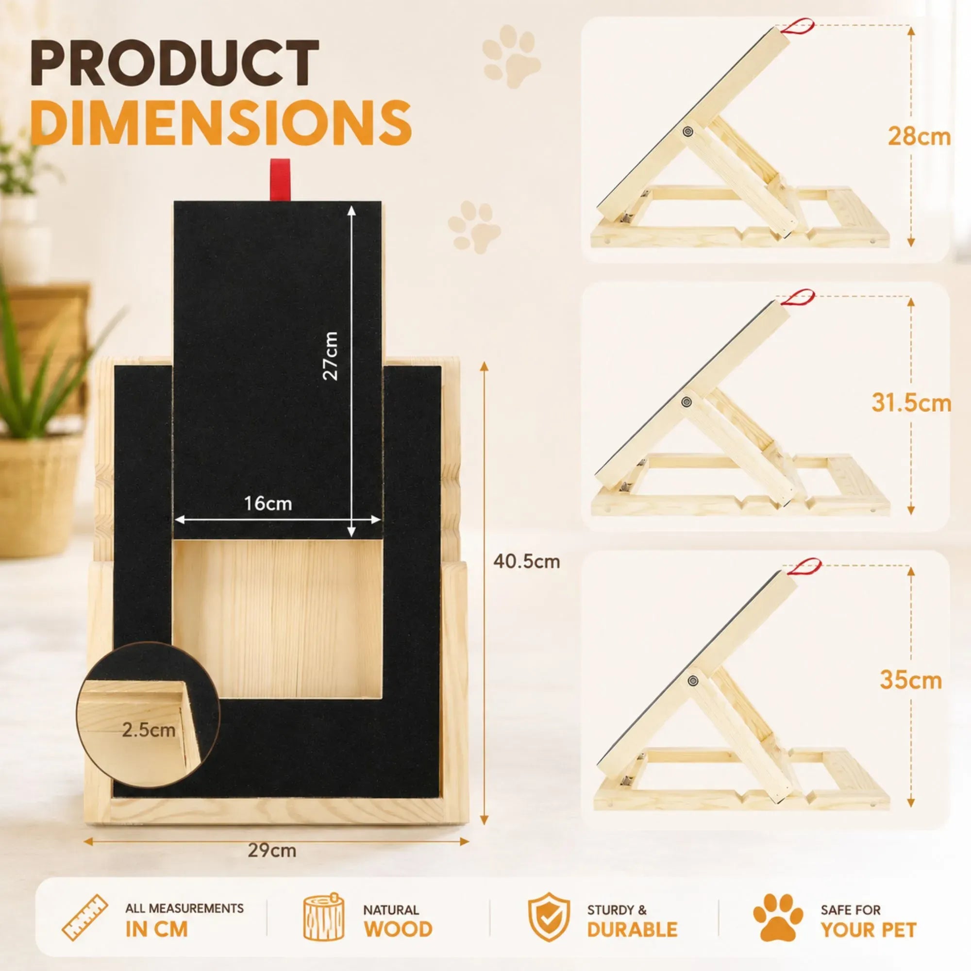 Dog Nail Scratch Board with Snack Box, Height Adjustable Puppy Nail Pet