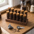 Glass Coffee Bean Storage Tubes, 12 Pack Wooden Stand (60ml 20g)