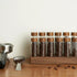 Glass Coffee Bean Storage Tubes, 12 Pack Wooden Stand (60ml 20g)