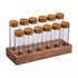 Glass Coffee Bean Storage Tubes, 12 Pack Wooden Stand (60ml 20g)