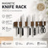 Magnetic Knife Holder Wall Mounted, Wood Strip, Brown (40cm)