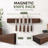 Magnetic Knife Holder Wall Mounted, Wood Strip, Brown (40cm)