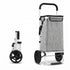 Foldable Shopping Trolley, Aluminium Cart, 45L, Waterproof, Grey