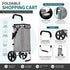 Foldable Shopping Trolley, Aluminium Cart, 45L, Waterproof, Grey