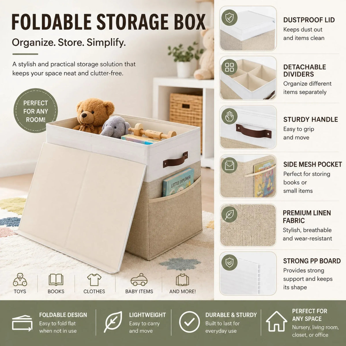 Large Toy Storage Box with Lid Upgraded Toy Storage Chest Organiser