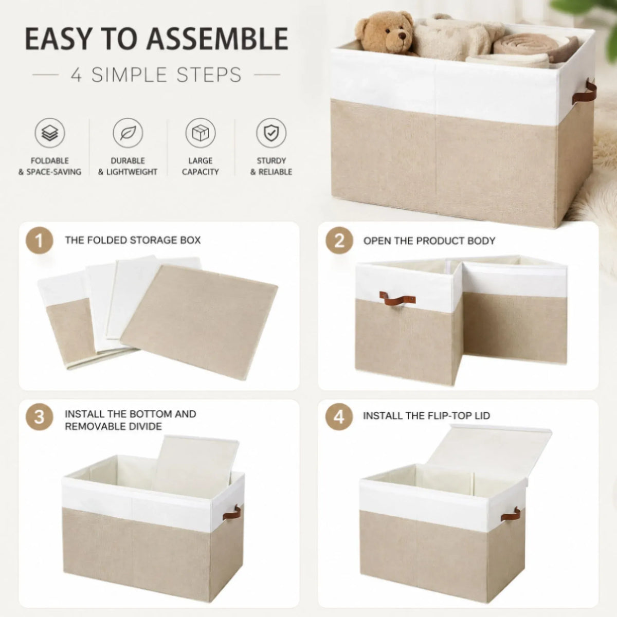 Large Toy Storage Box with Lid Upgraded Toy Storage Chest Organiser