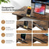 Dual Monitor Stand Riser, Adjustable Length and Angle, Brown