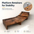 Dual Monitor Stand Riser, Adjustable Length and Angle, Brown