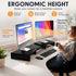 Dual Monitor Stand Riser, Adjustable Length and Angle, Black