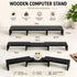 Dual Monitor Stand Riser, Adjustable Length and Angle, Black