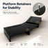 Dual Monitor Stand Riser, Adjustable Length and Angle, Black