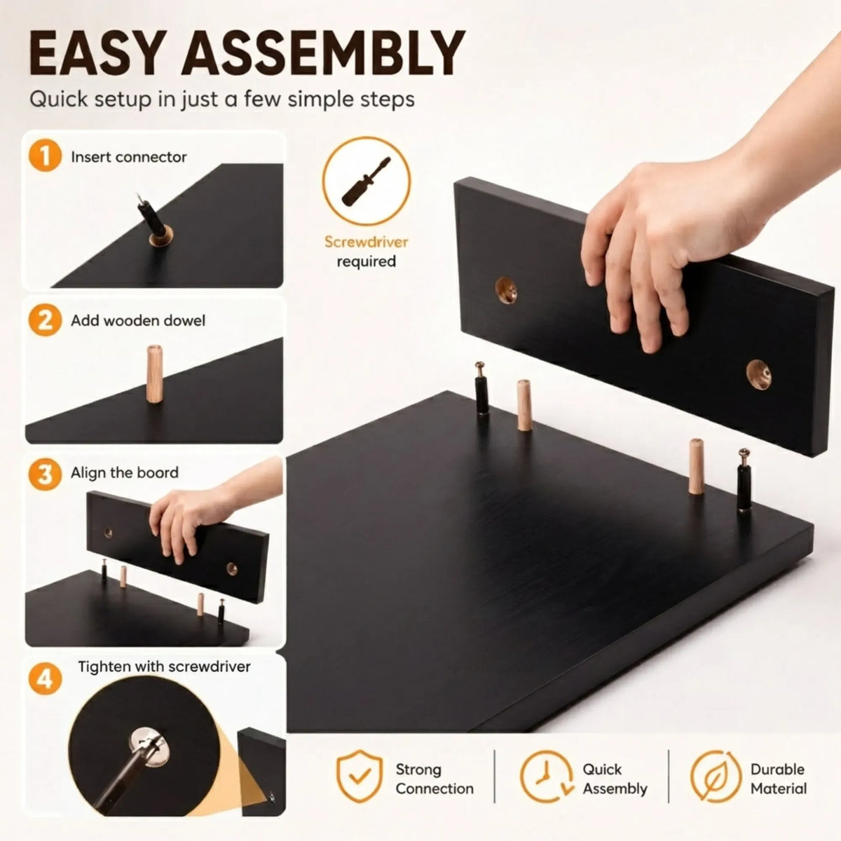 Dual Monitor Stand Riser, Adjustable Length and Angle, Black