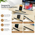 Dual Monitor Stand Riser, Adjustable Length and Angle, Beige