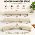 Dual Monitor Stand Riser, Adjustable Length and Angle, Beige
