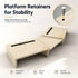 Dual Monitor Stand Riser, Adjustable Length and Angle, Beige