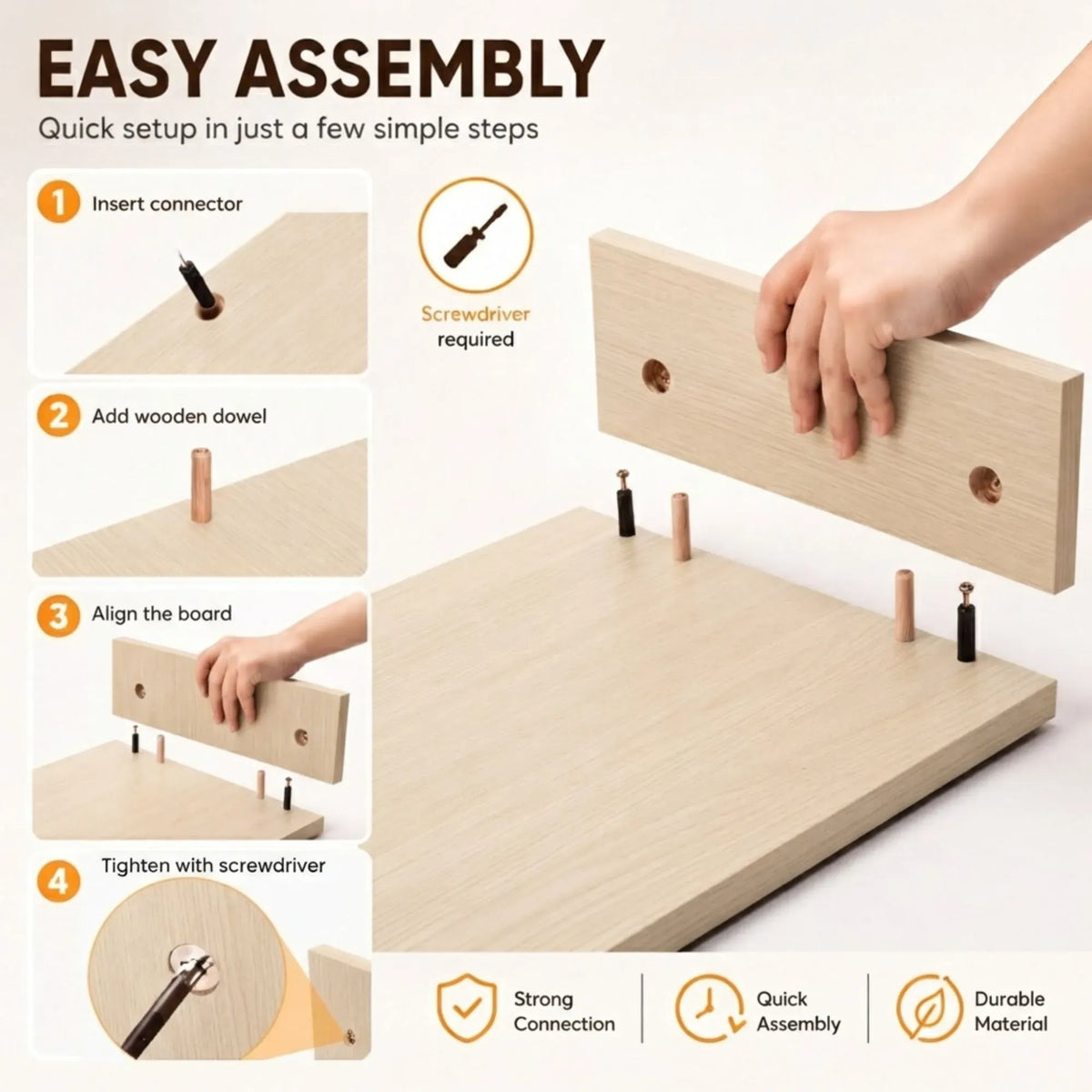Dual Monitor Stand Riser, Adjustable Length and Angle, Beige