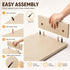 Dual Monitor Stand Riser, Adjustable Length and Angle, Beige