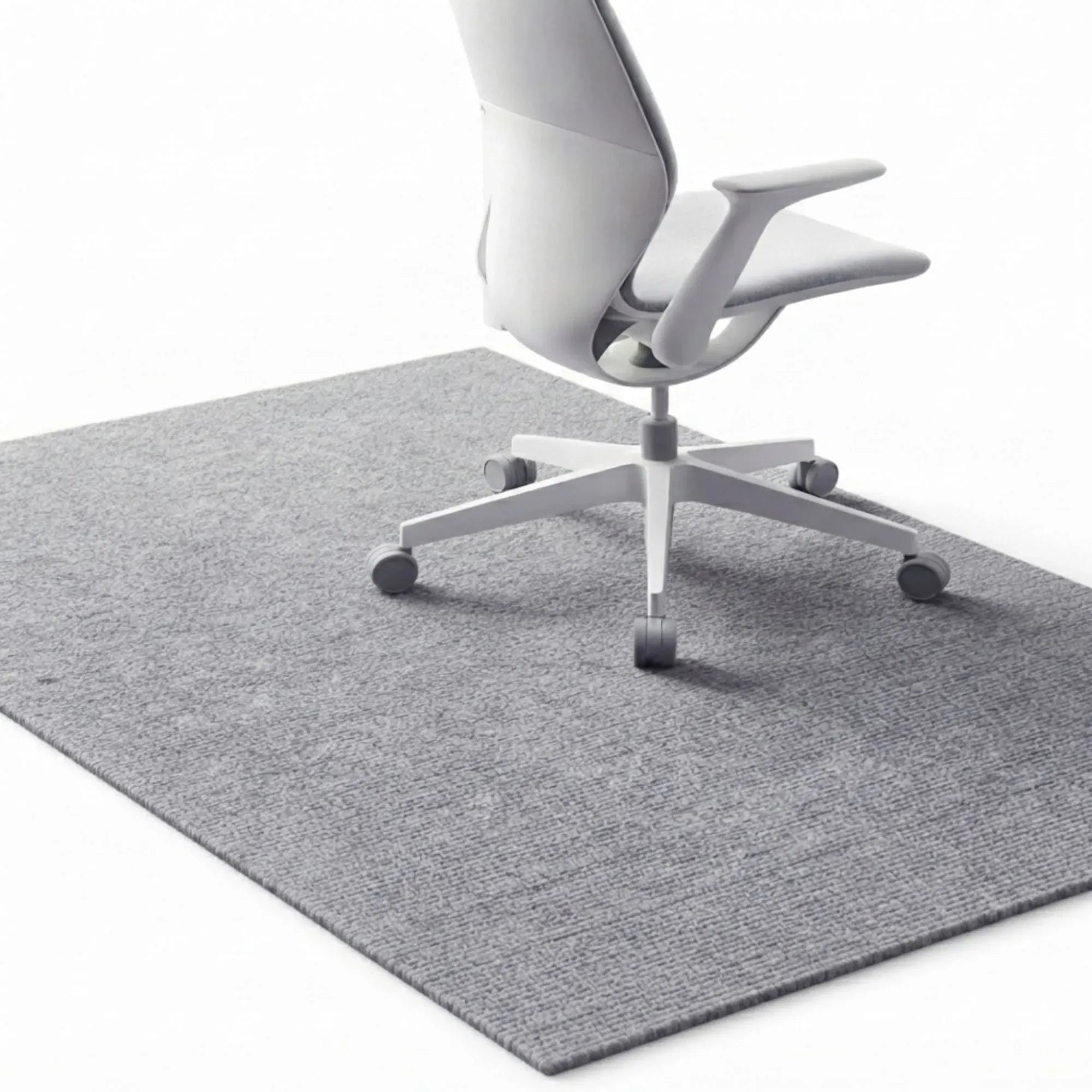 Office Chair Mat Hard Floor Protector, 120x90 cm, Anti-Slip, White