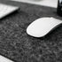 Felt Desk Mat, Large Mouse Pad 80x40cm, Grey Cotton Linen Fabric
