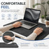 Felt Desk Mat, Large Mouse Pad 80x40cm, Grey Cotton Linen Fabric