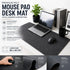 Felt Desk Mat, Large Mouse Pad 80x40cm, Grey Cotton Linen Fabric