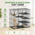 Large Cat Cage Diy Enclosure, 4 Tier Pet Playpen Cat Kennel