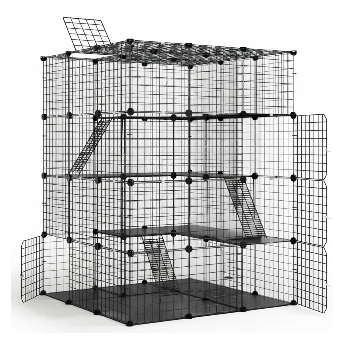 Large Cat Cage Diy Enclosure, 4 Tier Pet Playpen Cat Kennel