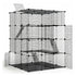 Large Cat Cage Diy Enclosure, 4 Tier Pet Playpen Cat Kennel