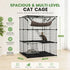 Large Cat Cage Diy Enclosure, 3 Tier Pet Playpen Cat Kennel