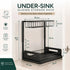 CARLA HOME 2 Tier Under Sink Organiser with Sliding Drawer, Cabinet Shelf, Black