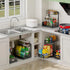 CARLA HOME 2 Tier Under Sink Organiser with Sliding Drawer, Cabinet Shelf, Black
