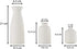 Ceramic Set of 3 Modern White Vases for Home D�cor