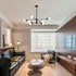 Modern Sputnik Chandelier, 8 Light, Black